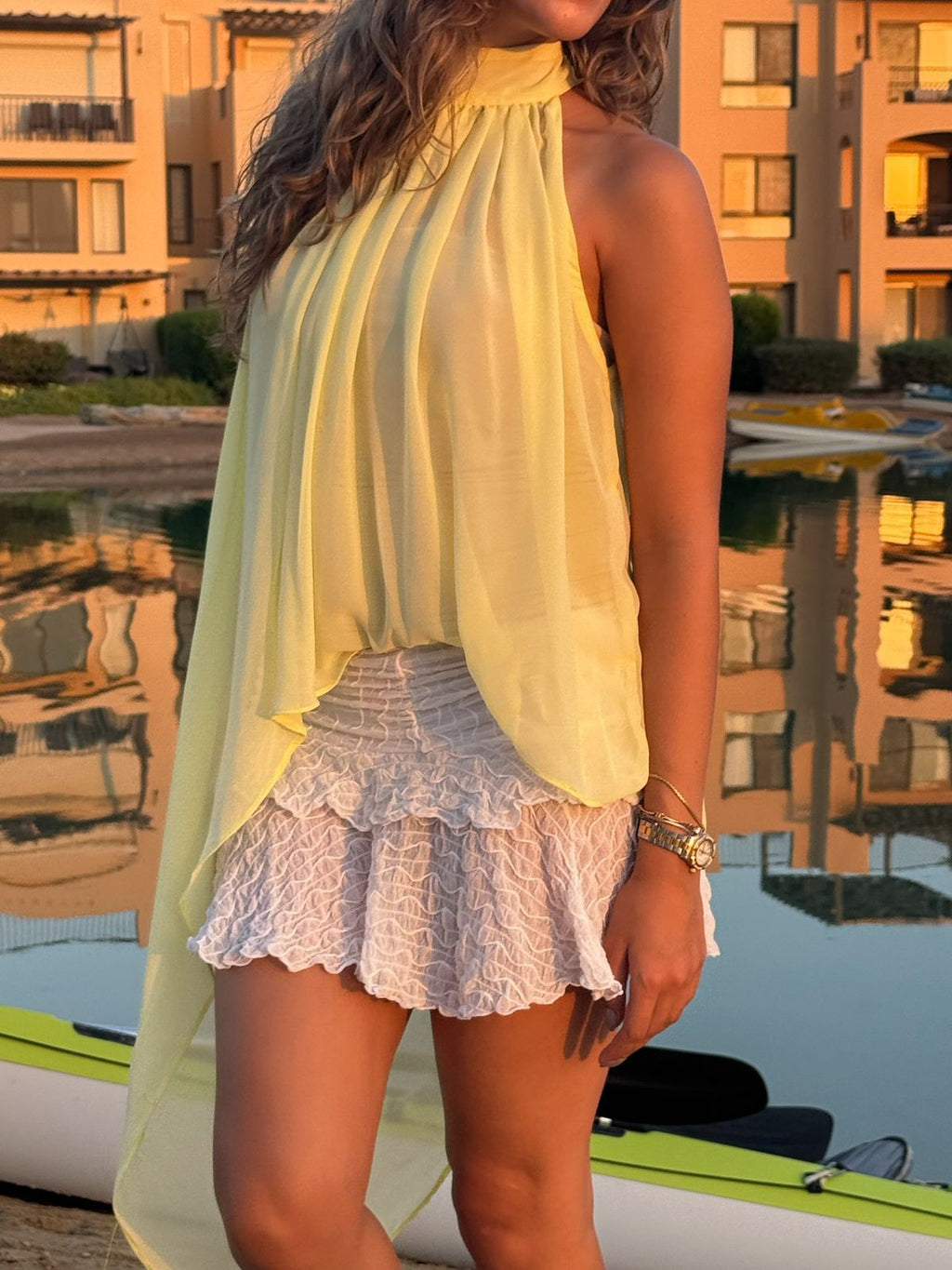 Chiffon Ruffle Top