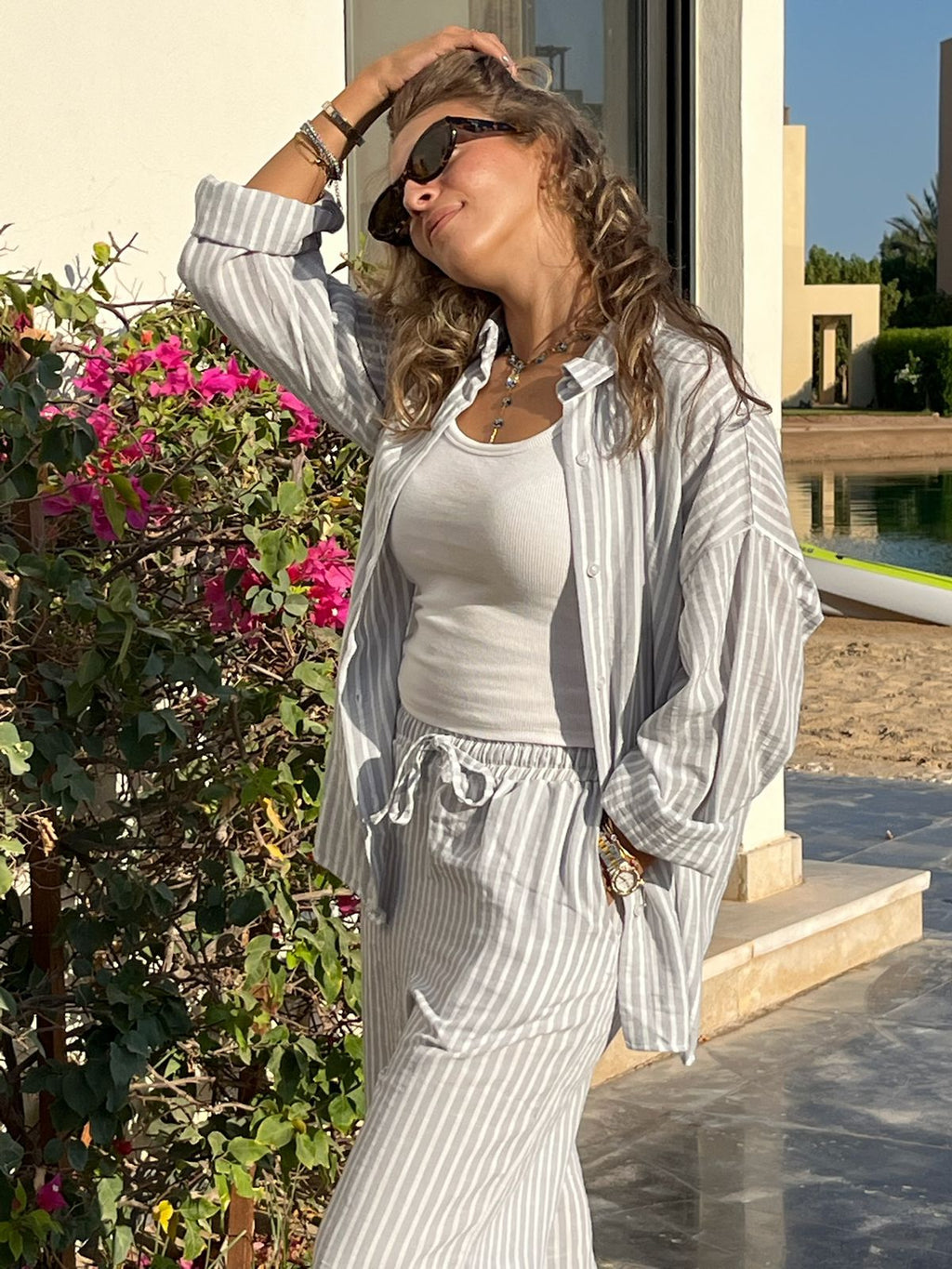 Grey Striped Set