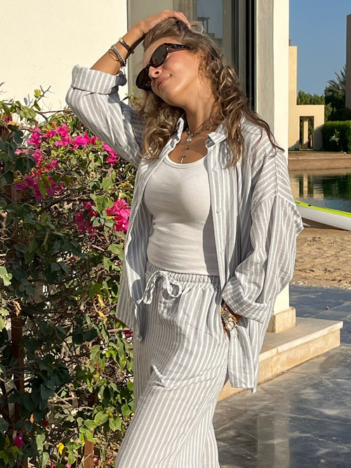 Grey Striped Set