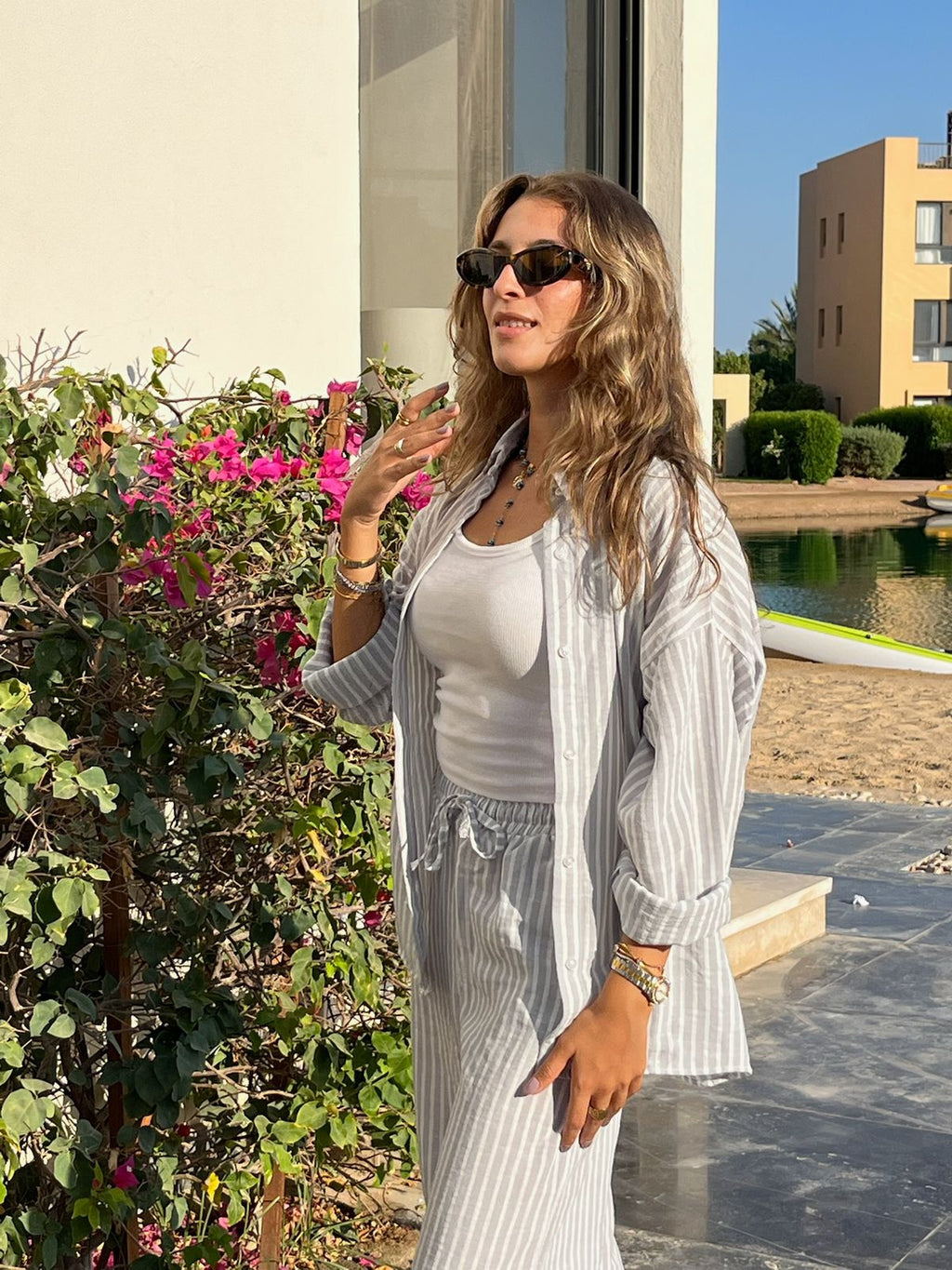 Grey Striped Set