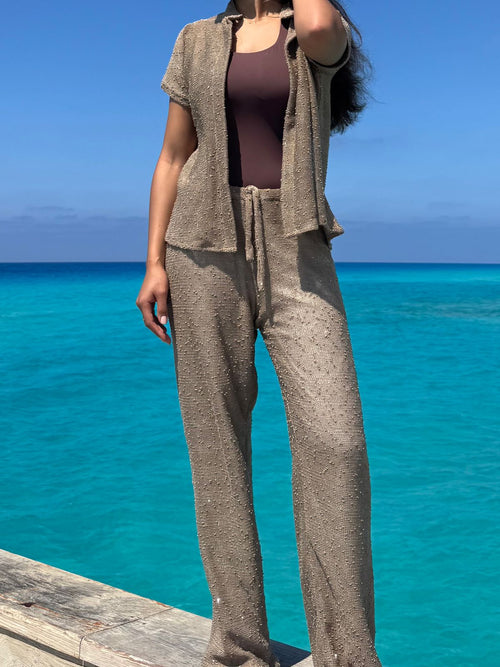 Sparkle coffee pants